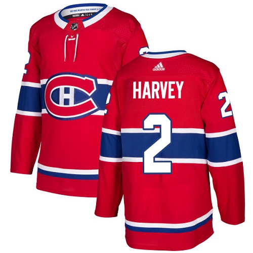 Adidas Canadiens #2 Doug Harvey Red Home Authentic Stitched NHL Jersey